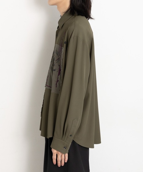 HARE（ハレ）の「ドローイングモチーフフロントプリントシャツ(HARE)（シャツ/ブラウス・メンズ・ブラック/グリーン/ホワイト・FREE）」の14枚目の写真