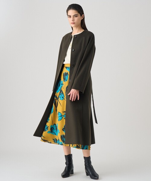 カシミヤベルト付きクルーコート（その他アウター）｜ANAYI（アナイ