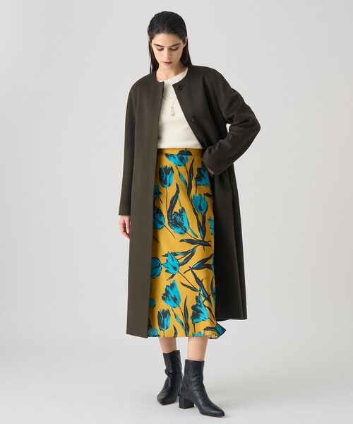 カシミヤベルト付きクルーコート（その他アウター）｜ANAYI（アナイ