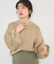 スパングルボリュームモヘアニット