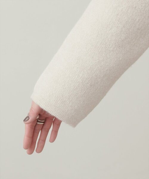 natural couture(ナチュラルクチュール)の「【大人ナチュ】ノーカラービジューニットコート(その他アウター・レディース・モカ/グレー/アイボリー・FREE)」の14枚目の写真