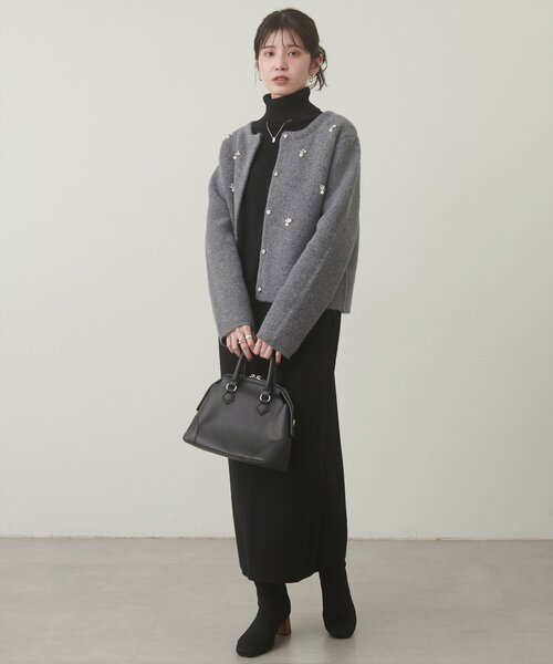 セール】【大人ナチュ】ノーカラービジューニットコート（その他