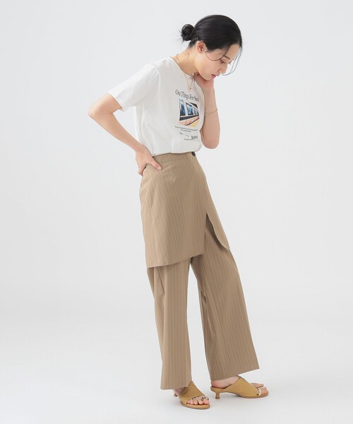 B:MING by BEAMS(ビーミングバイビームス)の「ラップ スカート付き パンツ(S~M)(スラックス・レディース・ネイビー/ブラウン系その他・SMALL/MEDIUM)」の12枚目の写真