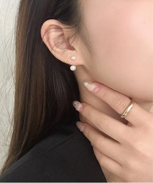 【OKUOKU 0909】ダブル パールモチーフ ピアス 両耳用 oku-pierce-703274999965-6 Nn【RBTS】