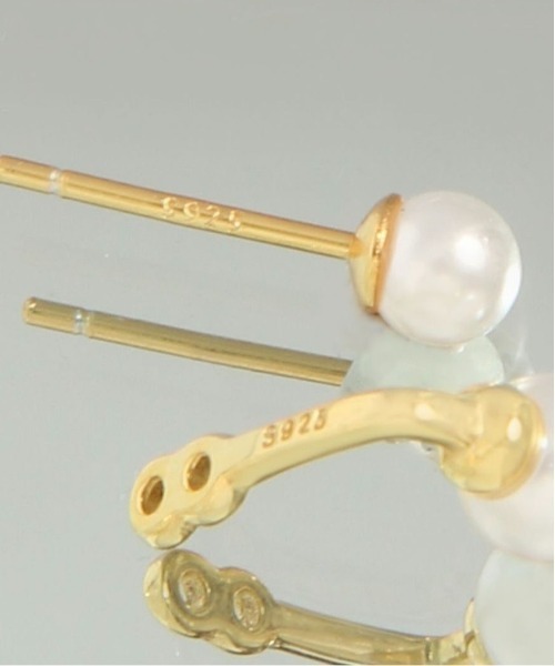 Burner(バーナー)の「【OKUOKU 0909】ダブル パールモチーフ ピアス 両耳用 oku-pierce-703274999965-6 Nn【RBTS】(ピアス(両耳用)・レディース・ゴールド・FREE)」の6枚目の写真