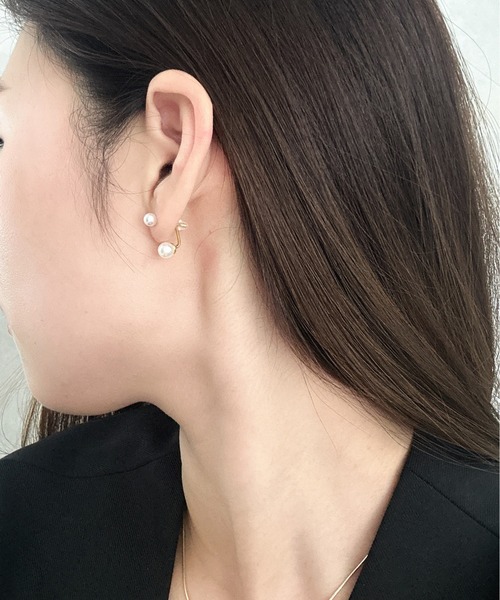 Burner(バーナー)の「【OKUOKU 0909】ダブル パールモチーフ ピアス 両耳用 oku-pierce-703274999965-6 Nn【RBTS】(ピアス(両耳用)・レディース・ゴールド・FREE)」の10枚目の写真