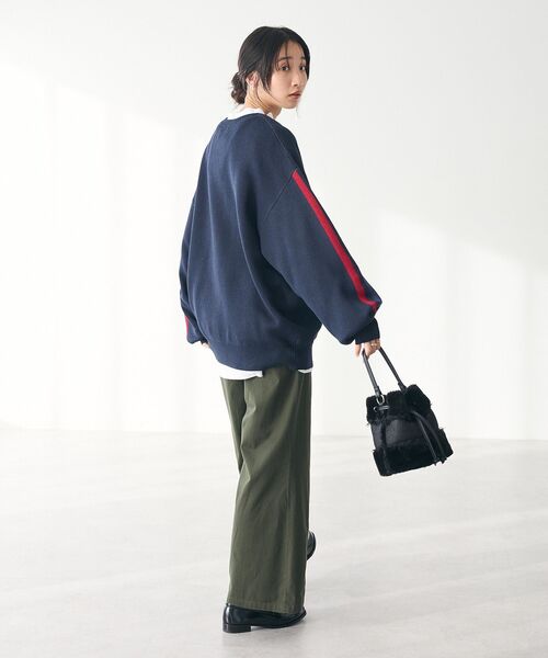 CRAFT STANDARD BOUTIQUE（クラフトスタンダードブティック）の「【ユニセックス】星条旗柄クルーネックニット（ニット/セーター・レディース・ネイビー/アイボリー/杢グレー・M/L/XL）」の14枚目の写真