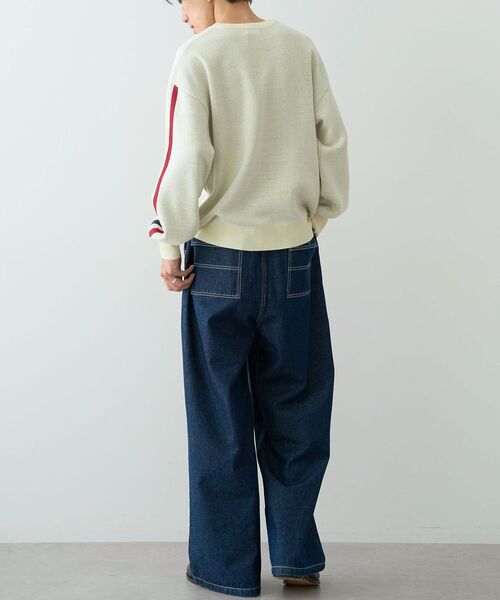 CRAFT STANDARD BOUTIQUE（クラフトスタンダードブティック）の「【ユニセックス】星条旗柄クルーネックニット（ニット/セーター・レディース・ネイビー/アイボリー/杢グレー・M/L/XL）」の21枚目の写真