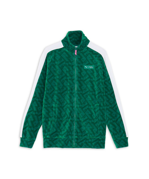 プーマ PUMA トラックジャケット ベロア カーキ ブルー 好配色 セール】PUMA プーマ メンズ PUMA x イカゲーム T7 ICONIC