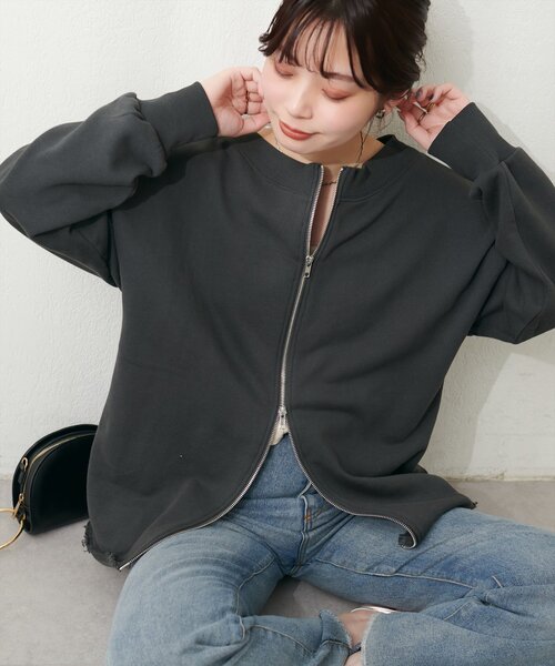 【新品】裏毛オフショルオーバーサイズトップス ココディール ＼SALE50%OFF+2点購入で10%OFFクーポン有／即日