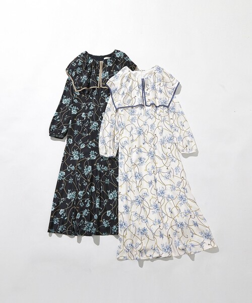 ANY SIS（エニィスィス）の「【洗える】スカーフデザインプリント ワンピース（ワンピース・レディース・ネイビー系4/アイボリー系4・0）」の10枚目の写真