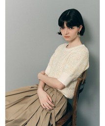 FURFUR（ファーファー）の「【限定カラー】ツイードニットトップス