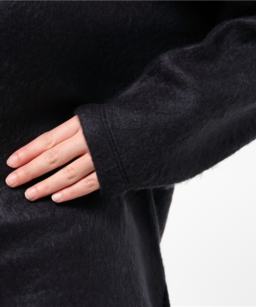 mystic（ミスティック）の「【Omekashi】シャギーVプルオーバー（Tシャツ/カットソー・レディース・ネイビー/ピンク/オフホワイト・ﾌﾘ-）」の8枚目の写真