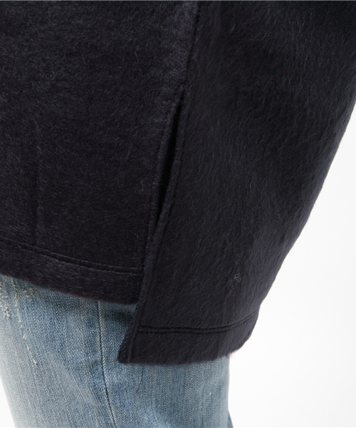 mystic（ミスティック）の「【Omekashi】シャギーVプルオーバー（Tシャツ/カットソー・レディース・ネイビー/ピンク/オフホワイト・ﾌﾘ-）」の9枚目の写真