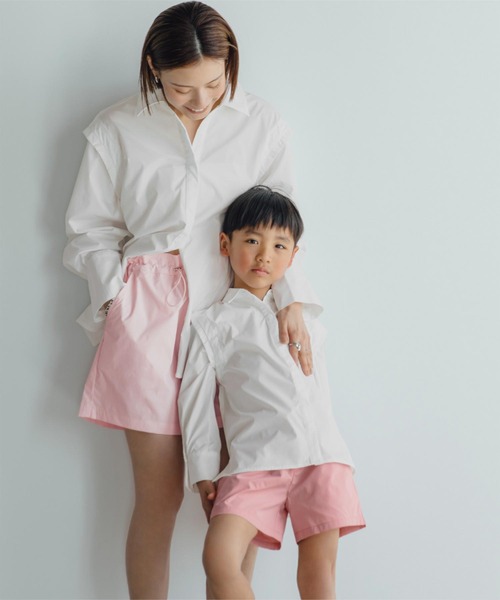 UR'S（ユアーズ）の「撥水ショートパンツ/ラッシュガード（ラッシュガード・レディース・ダークブラウン/オフホワイト/ブラック/ライトピンク・S/M/L）」の16枚目の写真