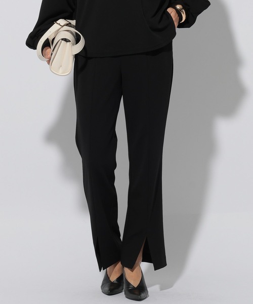 Elura（エルーラ）の「サマ見えストレートスリットパンツ＜低身長サイズあり＞/249503（その他パンツ・レディース・オフホワイト/ブラック/ネイビー・MEDIUM/LARGE/FREE(S)）」の3枚目の写真