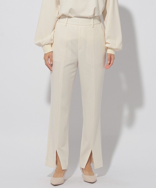 Elura（エルーラ）の「サマ見えストレートスリットパンツ＜低身長サイズあり＞/249503（その他パンツ・レディース・オフホワイト/ブラック/ネイビー・MEDIUM/LARGE/FREE(S)）」の12枚目の写真