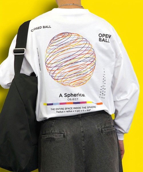 Burner(バーナー)の「【GROOVY STORE】ヘビーウエイト刺繍&プリント ワイドシルエットロングスリーブTシャツ(Tシャツ/カットソー・メンズ・ホワイト系その他2/ブラック/ブラック系その他2/サックスブルー/スミクロ/ブルー系その他/ホワイト/ライトブラック・M/L/LL)」の2枚目の写真