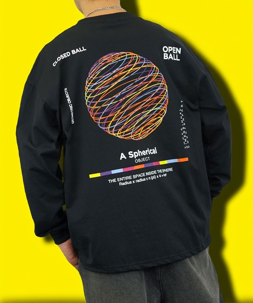 Burner(バーナー)の「【GROOVY STORE】ヘビーウエイト刺繍&プリント ワイドシルエットロングスリーブTシャツ(Tシャツ/カットソー・メンズ・ホワイト系その他2/ブラック/ブラック系その他2/サックスブルー/スミクロ/ブルー系その他/ホワイト/ライトブラック・M/L/LL)」の3枚目の写真