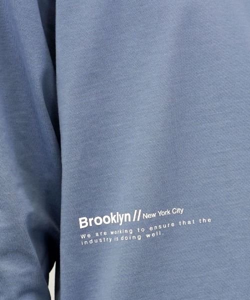 Burner(バーナー)の「【GROOVY STORE】ヘビーウエイト刺繍&プリント ワイドシルエットロングスリーブTシャツ(Tシャツ/カットソー・メンズ・ホワイト系その他2/ブラック/ブラック系その他2/サックスブルー/スミクロ/ブルー系その他/ホワイト/ライトブラック・M/L/LL)」の9枚目の写真