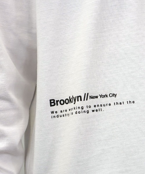 Burner(バーナー)の「【GROOVY STORE】ヘビーウエイト刺繍&プリント ワイドシルエットロングスリーブTシャツ(Tシャツ/カットソー・メンズ・ホワイト系その他2/ブラック/ブラック系その他2/サックスブルー/スミクロ/ブルー系その他/ホワイト/ライトブラック・M/L/LL)」の20枚目の写真