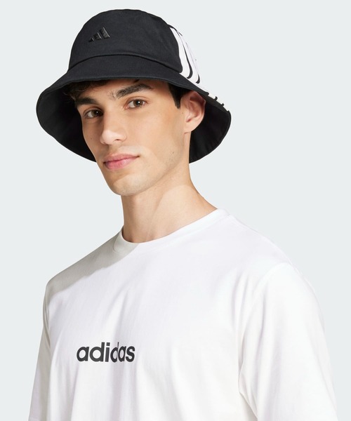 adidas(アディダス)の「エッセンシャルズ リニア シングルジャージー 半袖Tシャツ / アディダス adidas(Tシャツ/カットソー・メンズ・ホワイト×ブラック・XX-LARGE/3XL/LARGE/MEDIUM/SMALL/X-LARGE/X-SMALL)」の3枚目の写真