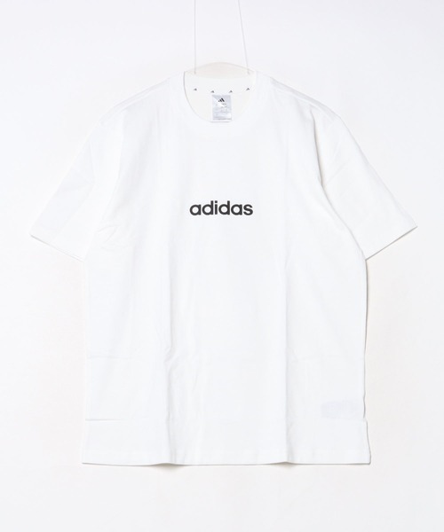adidas(アディダス)の「エッセンシャルズ リニア シングルジャージー 半袖Tシャツ / アディダス adidas(Tシャツ/カットソー・メンズ・ホワイト×ブラック・XX-LARGE/3XL/LARGE/MEDIUM/SMALL/X-LARGE/X-SMALL)」の7枚目の写真