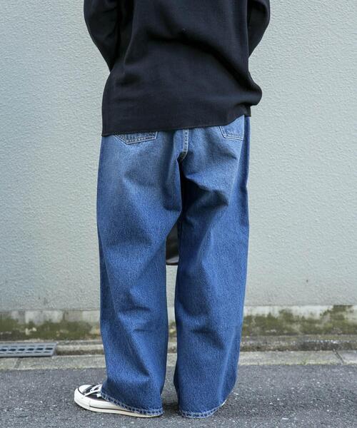 FORK&SPOON（フォークアンドスプーン）の「FORK&SPOON　JFデニムワイドテーパードパンツ（デニムパンツ・レディース・ワンウォッシュ/ライトインディゴブルー・1/2）」の17枚目の写真