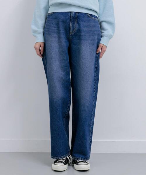 FORK&SPOON（フォークアンドスプーン）の「FORK&SPOON　JFデニムワイドテーパードパンツ（デニムパンツ・レディース・ワンウォッシュ/ライトインディゴブルー・1/2）」の15枚目の写真