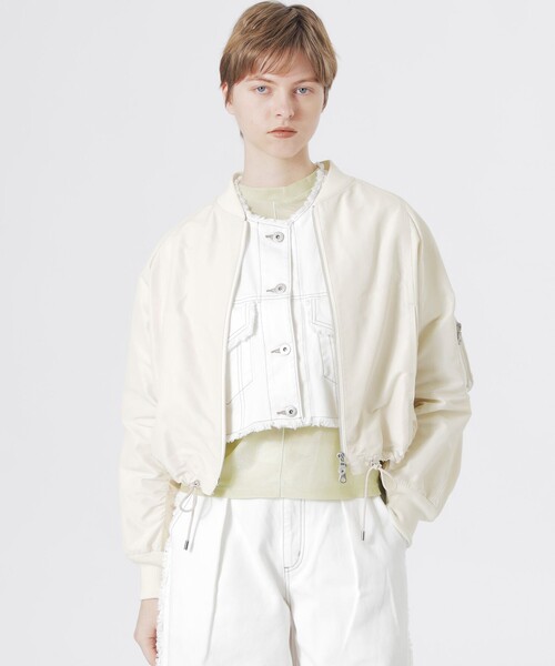 LOVELESS（ラブレス）の「ボリュームMA-1（MA-1・レディース・ブルー系その他4/グリーン系その他2/オフホワイト・36）」の2枚目の写真