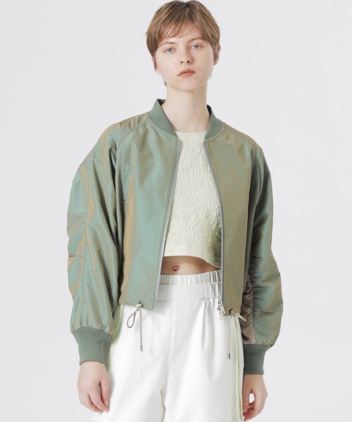 LOVELESS（ラブレス）の「ボリュームMA-1（MA-1・レディース・ブルー系その他4/グリーン系その他2/オフホワイト・36）」の3枚目の写真