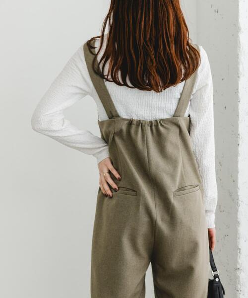 F by ROSSO(エフバイロッソ)の「F by ROSSO イージーケアワイドストレートオールインワン(サロペット/オーバーオール・レディース・ブラウン/グレー・36/38)」の10枚目の写真