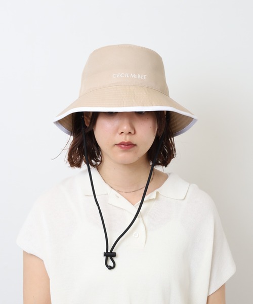 CECIL McBEE（セシルマクビー）の「パイピングハット（ハット・レディース・ブラック/ベージュ・F）」の13枚目の写真