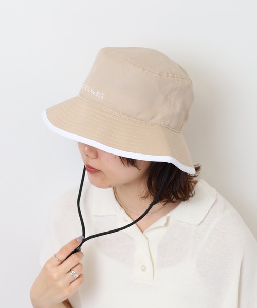 CECIL McBEE（セシルマクビー）の「パイピングハット（ハット・レディース・ブラック/ベージュ・F）」の9枚目の写真