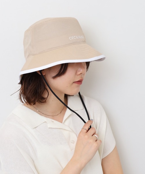 CECIL McBEE（セシルマクビー）の「パイピングハット（ハット・レディース・ブラック/ベージュ・F）」の12枚目の写真