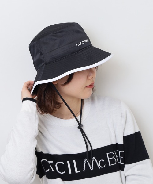 CECIL McBEE（セシルマクビー）の「パイピングハット（ハット・レディース・ブラック/ベージュ・F）」の6枚目の写真