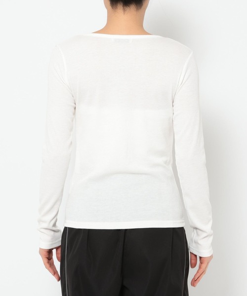 3.3 Field Trip (3.3フィールドトリップ)の「3.3 Field Trip/ボタンUネック長袖T(Tシャツ/カットソー・レディース・グレー/アイボリー・FREE)」の16枚目の写真