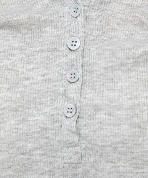 3.3 Field Trip (3.3フィールドトリップ)の「3.3 Field Trip/ボタンUネック長袖T(Tシャツ/カットソー・レディース・グレー/アイボリー・FREE)」の22枚目の写真