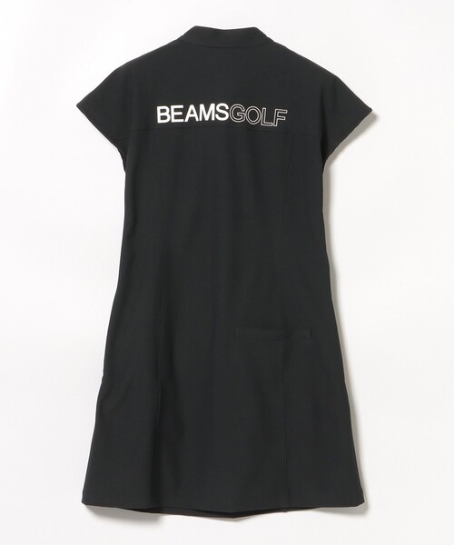 BEAMSGOLF ブラック ワンピース ORANGE LABEL / タテロゴ ハーフジップ ワンピース（ワンピース