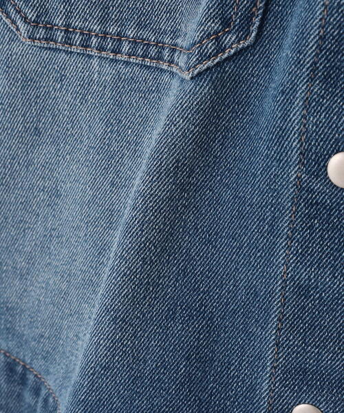 FREE'S MART（フリーズマート）の「◆フロントポケットショートシャツブルゾン（ブルゾン・レディース・ホワイト/ブルー系その他/ブルー系その他3・SMALL/MEDIUM）」の11枚目の写真