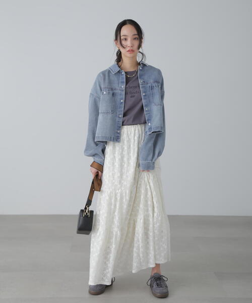 FREE'S MART（フリーズマート）の「◆フロントポケットショートシャツブルゾン（ブルゾン・レディース・ホワイト/ブルー系その他/ブルー系その他3・SMALL/MEDIUM）」の20枚目の写真