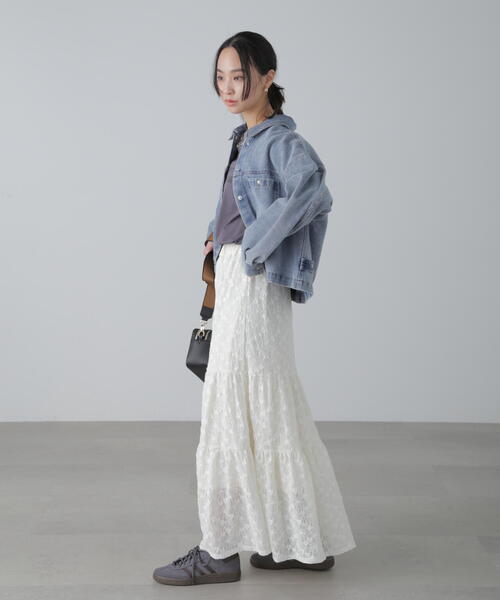 FREE'S MART（フリーズマート）の「◆フロントポケットショートシャツブルゾン（ブルゾン・レディース・ホワイト/ブルー系その他/ブルー系その他3・SMALL/MEDIUM）」の21枚目の写真