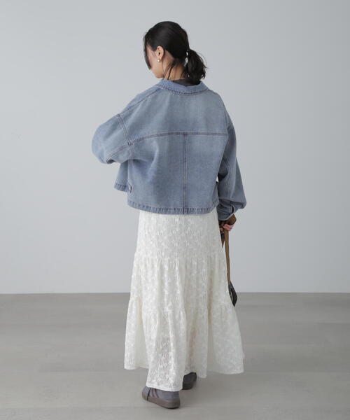 FREE'S MART（フリーズマート）の「◆フロントポケットショートシャツブルゾン（ブルゾン・レディース・ホワイト/ブルー系その他/ブルー系その他3・SMALL/MEDIUM）」の22枚目の写真