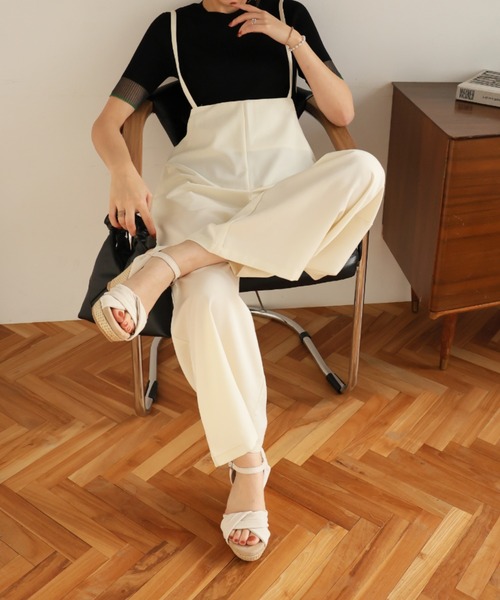 VIVIAN（ヴィヴィアン）の「履きごこちやみつき感激 ツイストデザインウェッジサンダル（サンダル・レディース・ブラック/アイボリー/グレー系その他7・S/M/L/LL）」の14枚目の写真