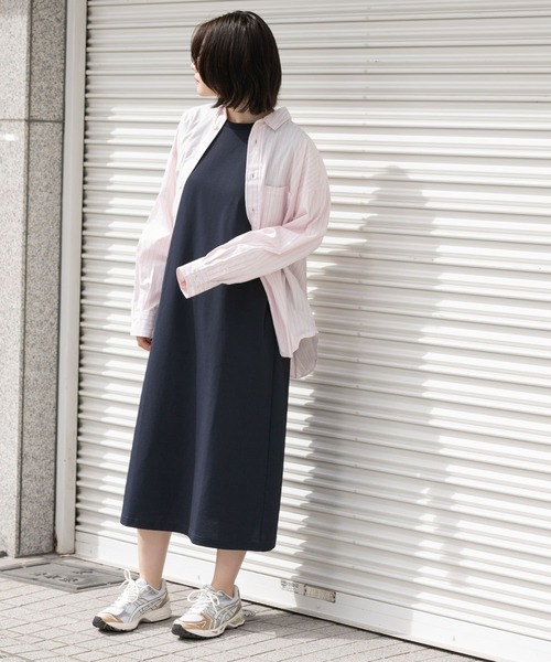 EKAL(エカル)の「オーガニックコットンロングスリーブストライプシャツ(シャツ/ブラウス・レディース・ホワイト/グレー・ONE)」の17枚目の写真