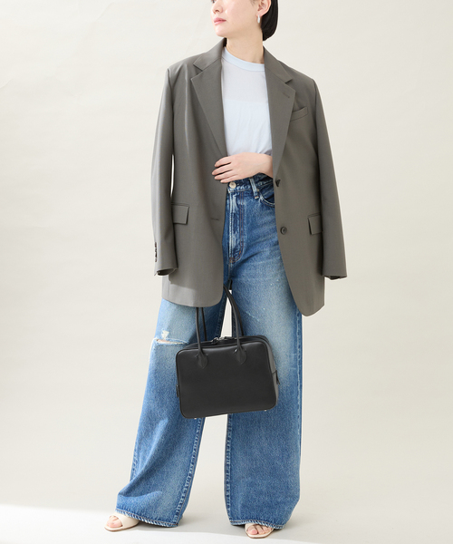 MAISON CANAU(メゾンカナウ)の「MAISON CANAU(メゾン カナウ) ボックスボストン Mハンドル 別注(ボストンバッグ・レディース・ブラック・FREE)」の3枚目の写真
