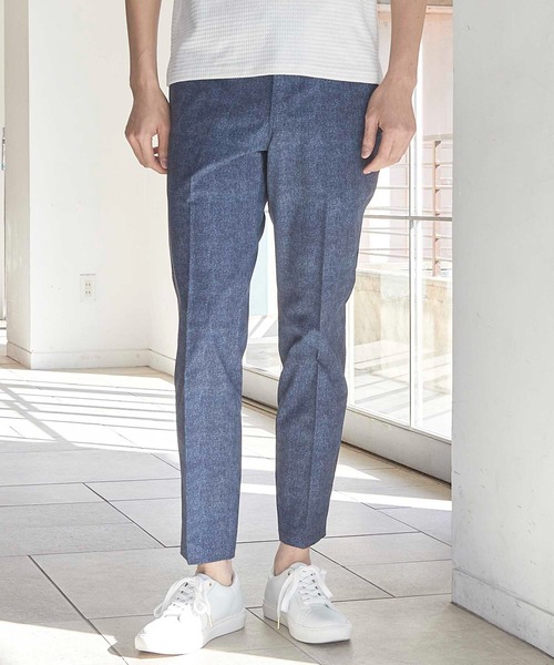 UNION STATION(ユニオンステーション)の「【セットアップ着用可能】メッシュメランジプリントスラックス(スラックス・メンズ・ブラック/ネイビー・LL/M/L/S)」の1枚目の写真