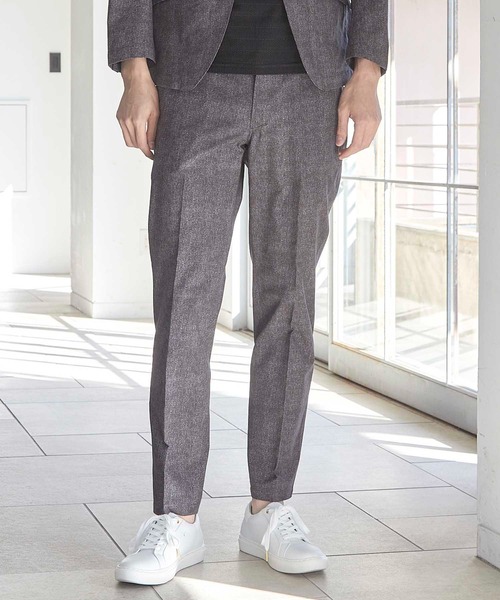 UNION STATION(ユニオンステーション)の「【セットアップ着用可能】メッシュメランジプリントスラックス(スラックス・メンズ・ブラック/ネイビー・LL/M/L/S)」の2枚目の写真