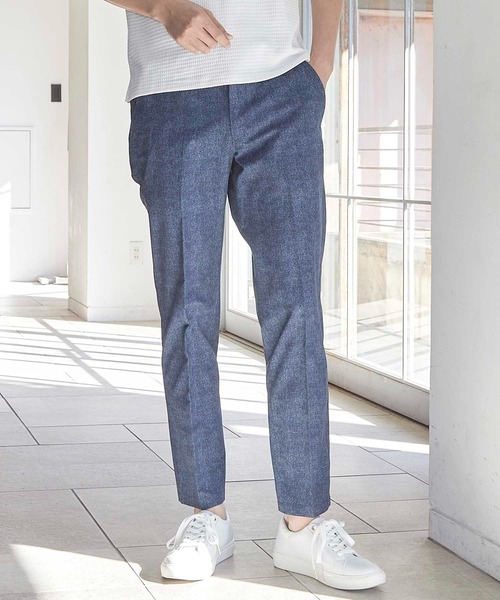 UNION STATION(ユニオンステーション)の「【セットアップ着用可能】メッシュメランジプリントスラックス(スラックス・メンズ・ブラック/ネイビー・LL/M/L/S)」の13枚目の写真