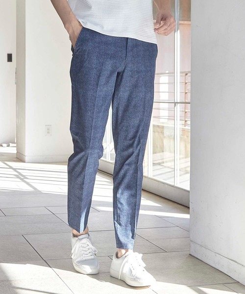 UNION STATION(ユニオンステーション)の「【セットアップ着用可能】メッシュメランジプリントスラックス(スラックス・メンズ・ブラック/ネイビー・LL/M/L/S)」の12枚目の写真